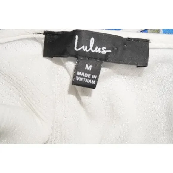 Lulus White Wrap Maxi Dress Flutter Sleeve Tie Waist Slit Boho Women’s M - Picture 15 of 15